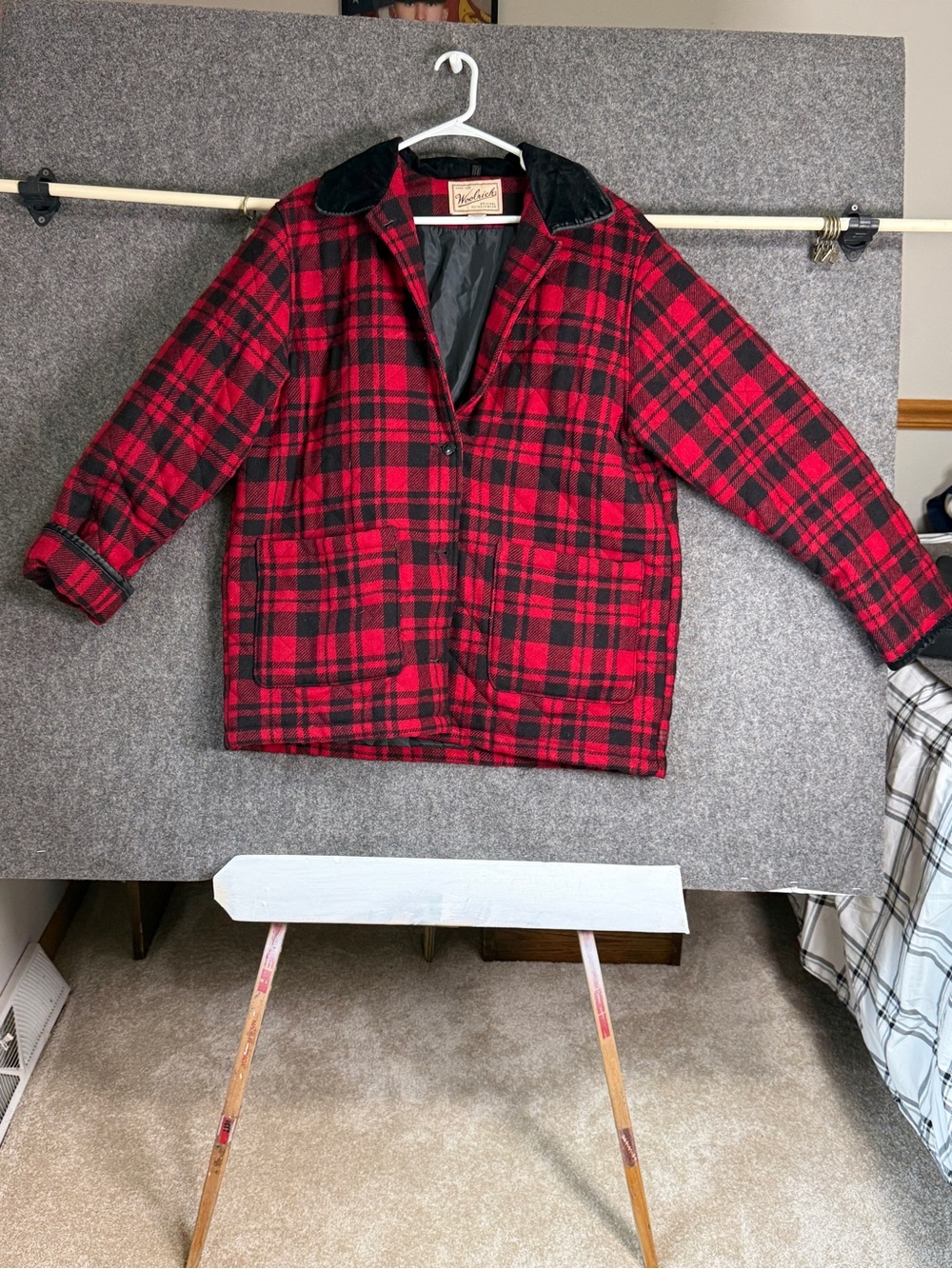 Vintage Woolrich Original Outdoor Buffalo Plaid Wool Coat -Women’s Large